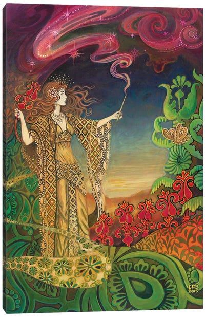 The Queen Of Wands Canvas Art Print - Mythological Figures