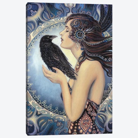 The Raven Goddess Canvas Print #EBV43} by Emily Balivet Canvas Art