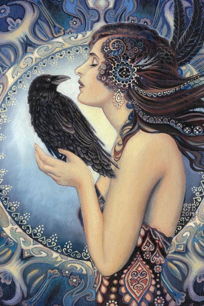 Art Nouveau Redux: The Raven Goddess by Emily Balivet
