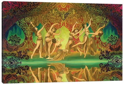 The Sidhe Of The Sacred Grove Canvas Art Print - Mythological Figures