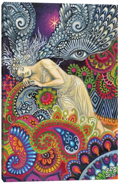 Theia: The Goddess Of Sight And Heavenly Light Canvas Art Print - Psychedelic Dreamscapes