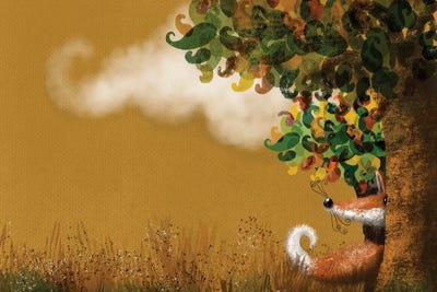 Sneaky Fox by Ellie Beykzadeh canvas print