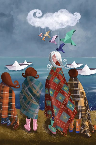 An Origami Horizon by Ellie Beykzadeh canvas print