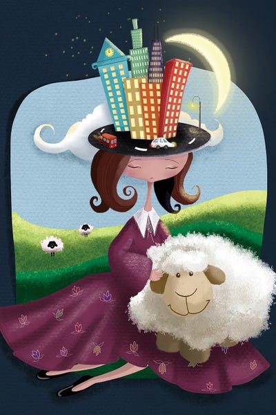 Sheep: City Or Countryside by Ellie Beykzadeh
