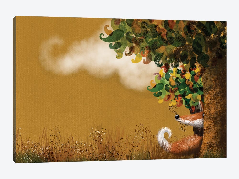 Sneaky Fox by Ellie Beykzadeh 1-piece Canvas Wall Art