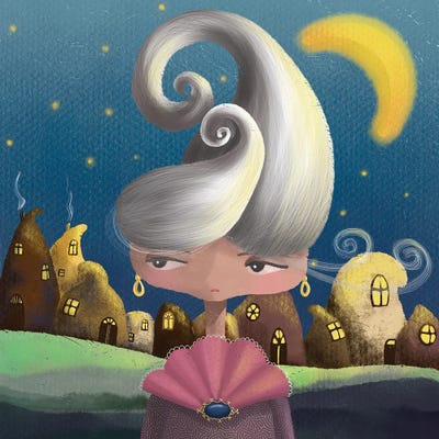 An Unimpressed Dame by Ellie Beykzadeh canvas print