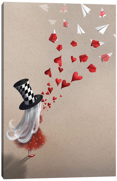 Sending Love Canvas Art Print - Ellie Beykzadeh