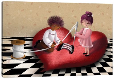 Happy Valentine's Day Canvas Art Print - Ellie Beykzadeh