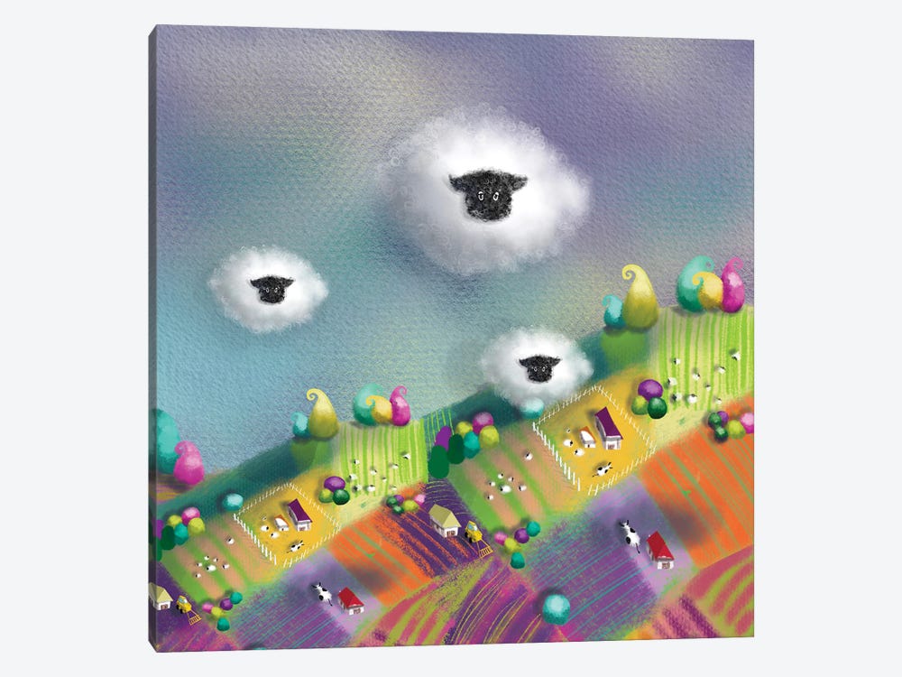 Clouds Or Sheep by Ellie Beykzadeh 1-piece Canvas Art