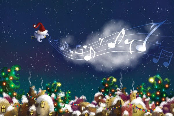 Music Notes: Christmas Is Coming by Ellie Beykzadeh