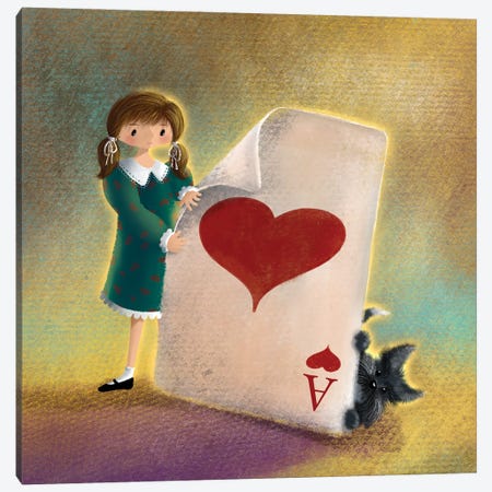 Ace Of Hearts Canvas Print #EBY44} by Ellie Beykzadeh Canvas Art