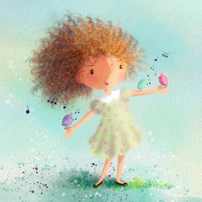 Me And The Birds by Ellie Beykzadeh canvas print