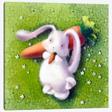 My Little Bunny Canvas Print #EBY48} by Ellie Beykzadeh Canvas Print