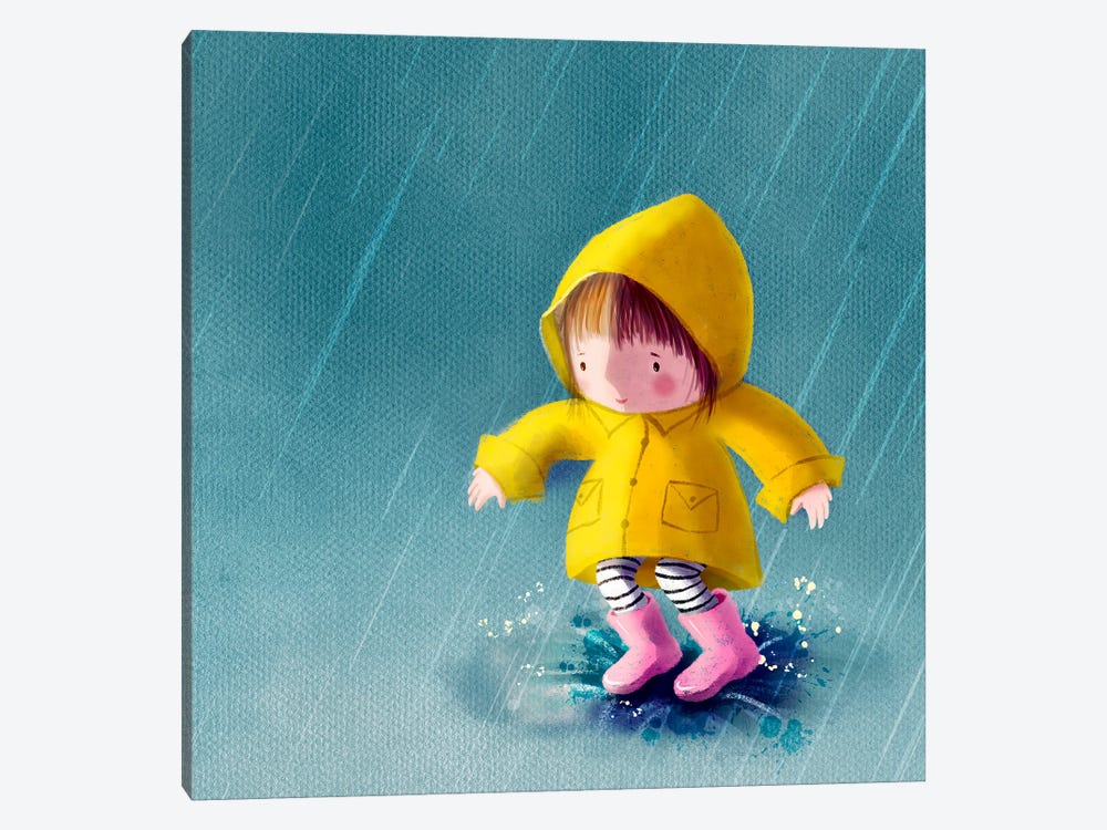 The Joy Of Jumping In The Puddle by Ellie Beykzadeh 1-piece Canvas Art