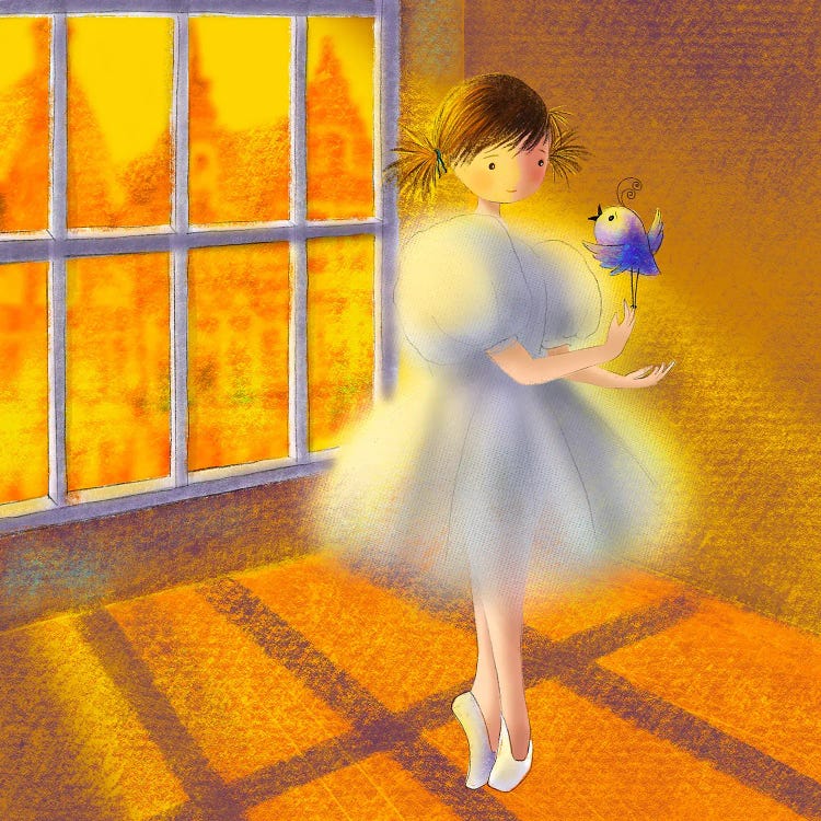 The Little Ballerina by Ellie Beykzadeh wall art