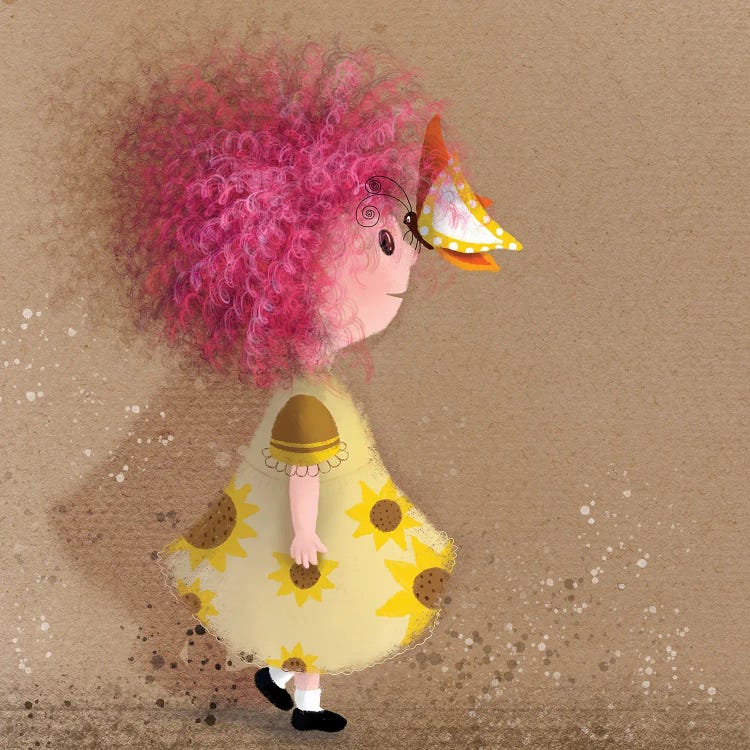 The Butterfly Girl by Ellie Beykzadeh wall art