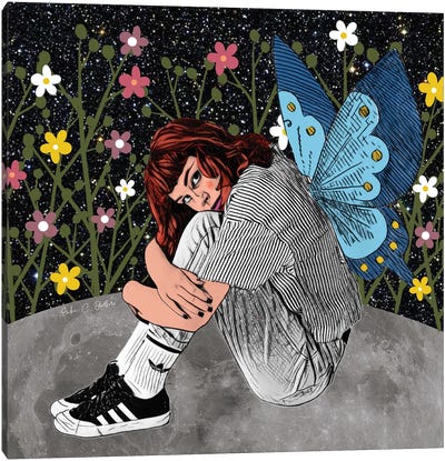 Butterfly Transformation Canvas Art Print - Sneaker Art