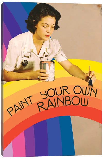 Paint Your Own Rainbow Canvas Art Print - Creativity Art