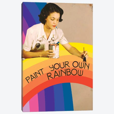 Paint Your Own Rainbow Canvas Print #ECB24} by Erika C. Brothers Canvas Artwork