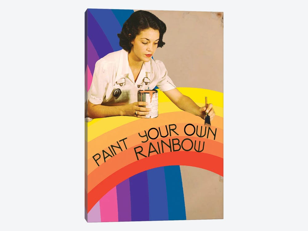 Paint Your Own Rainbow by Erika C. Brothers 1-piece Canvas Art Print