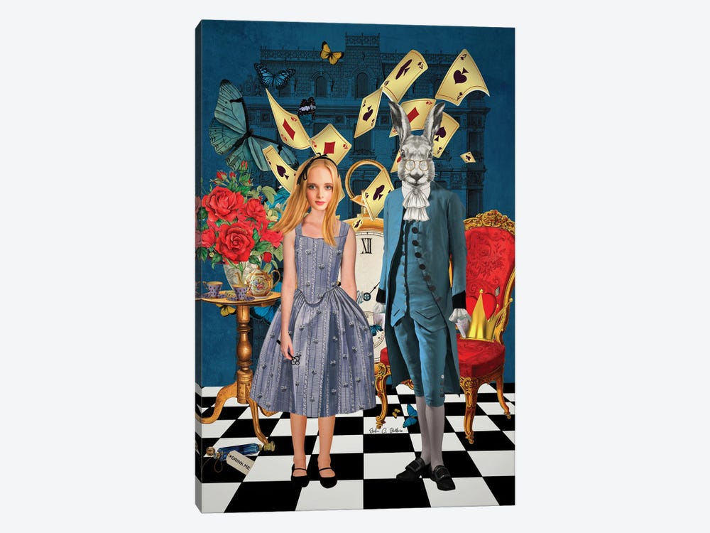 Alice And The White Rabbit by Erika C. Brothers 1-piece Canvas Wall Art