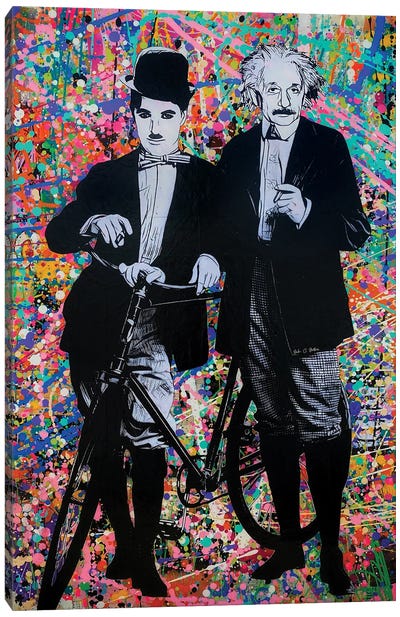 Keep Moving Canvas Art Print - Charlie Chaplin