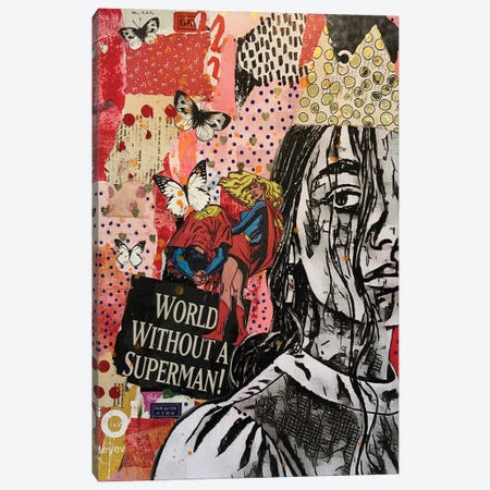 World Without Super Man Canvas Print #ECB58} by Erika C. Brothers Canvas Art