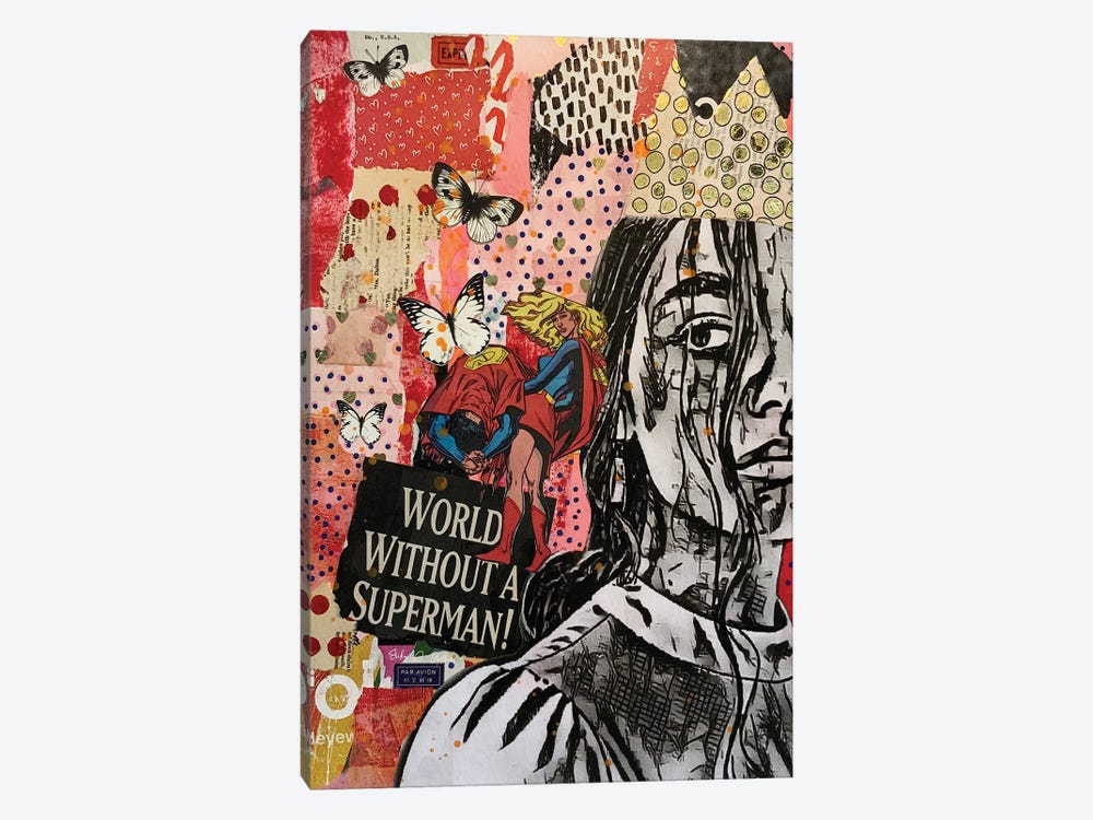 World Without Super Man by Erika C. Brothers 1-piece Canvas Artwork