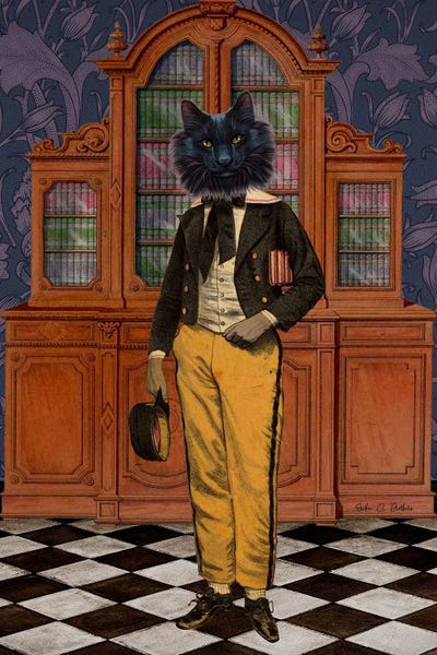 El Bibliotecario by Erika C. Brothers framed canvas print