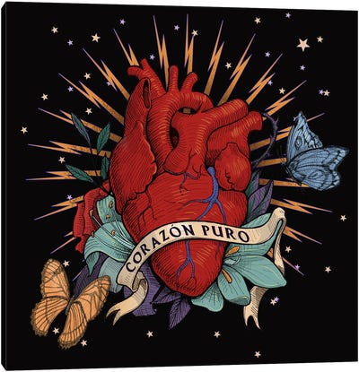 Corazon Puro Canvas Art Print - Heart Art
