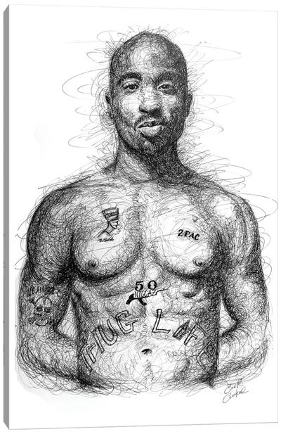 Tupac II Canvas Art Print - Erick Centeno