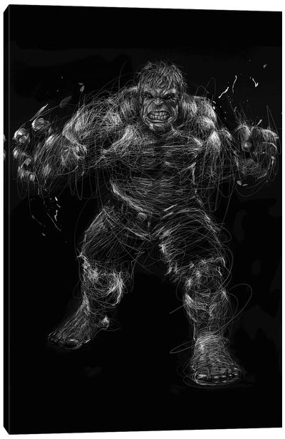 Hulk III Canvas Art Print - Comic Book Character Art