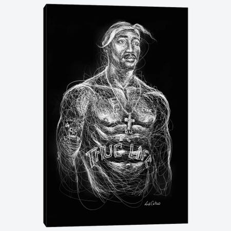Tupac Shakur Canvas Print #ECE131} by Erick Centeno Canvas Artwork