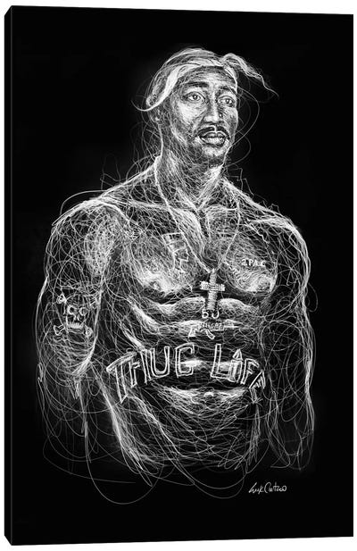 Tupac Shakur Canvas Art Print - Erick Centeno