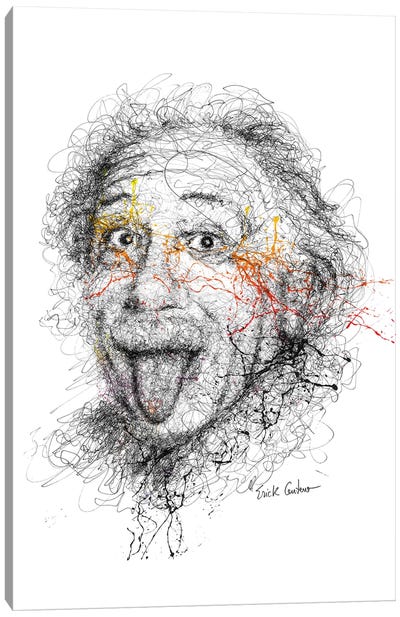 Einstein Canvas Art Print - Erick Centeno