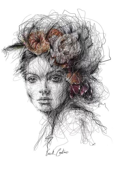 Floral Thoughts II by Erick Centeno framed canvas print