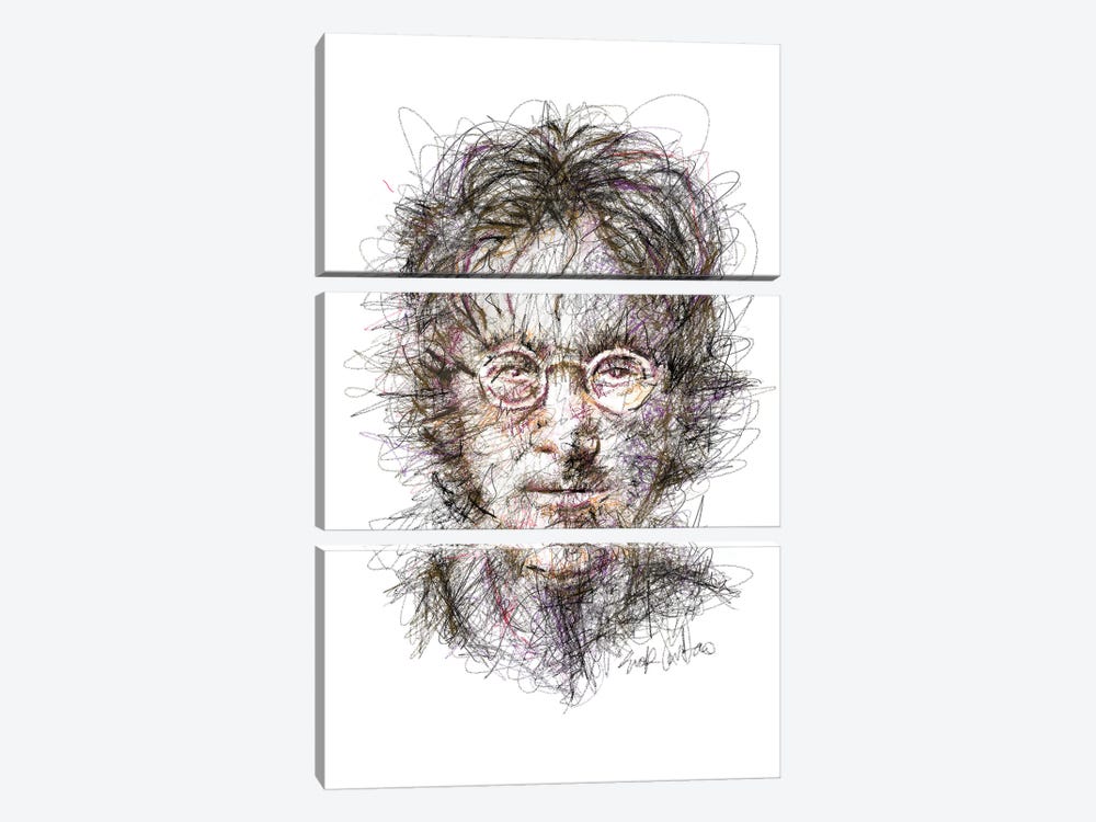Lennon  by Erick Centeno 3-piece Canvas Art Print