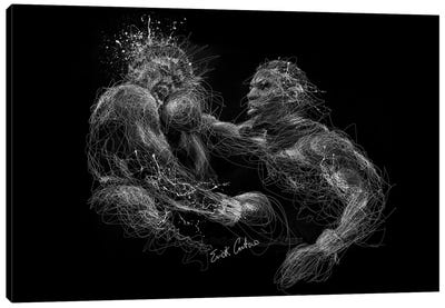 Mike Power Canvas Art Print - Hyper-Realistic & Detailed Drawings