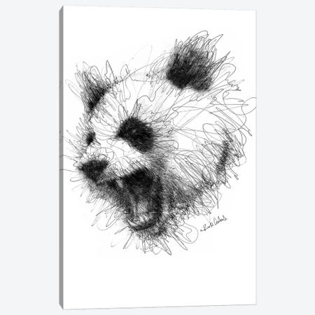Angry Panda Canvas Print #ECE3} by Erick Centeno Canvas Print