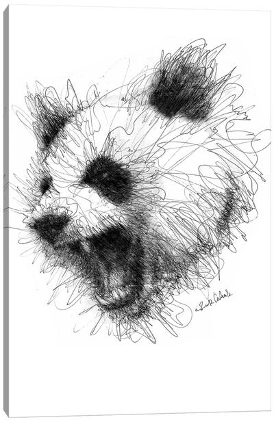 Angry Panda Canvas Art Print - Erick Centeno