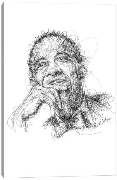 Obama Canvas Art Print - Erick Centeno