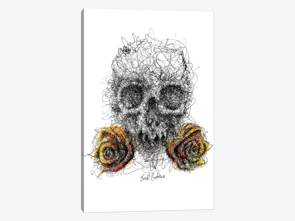Skull & Roses by Erick Centeno 1-piece Art Print