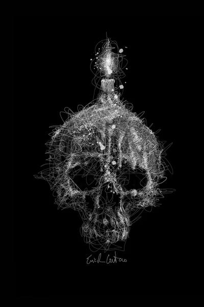 Skull Candle by Erick Centeno canvas print