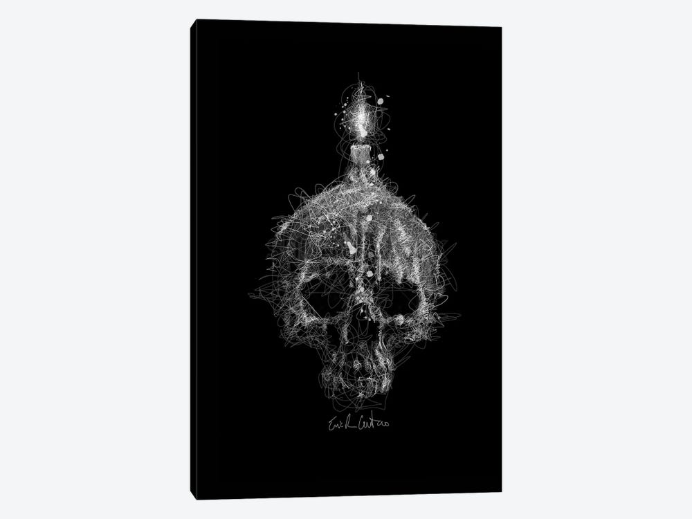Skull Candle by Erick Centeno 1-piece Canvas Art