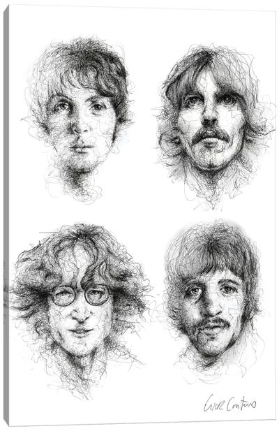 Beatles Canvas Art Print - Sixties Nostalgia Art