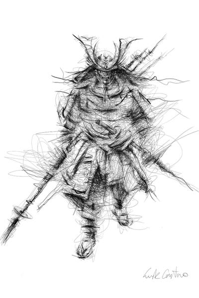 Black & White Drawings & Illustrations: Bushido by Erick Centeno