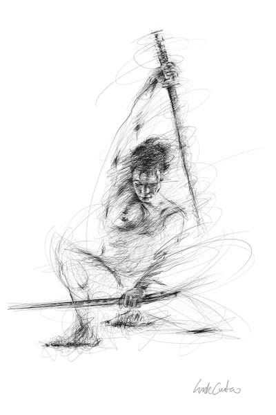 Black & White Drawings & Illustrations: Cut The Air by Erick Centeno