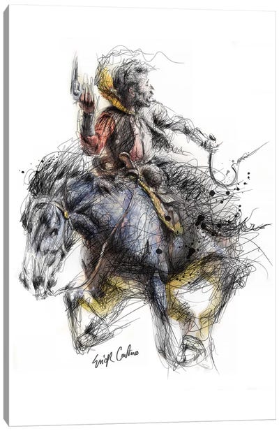 Cowboy Canvas Art Print - Adventure Art