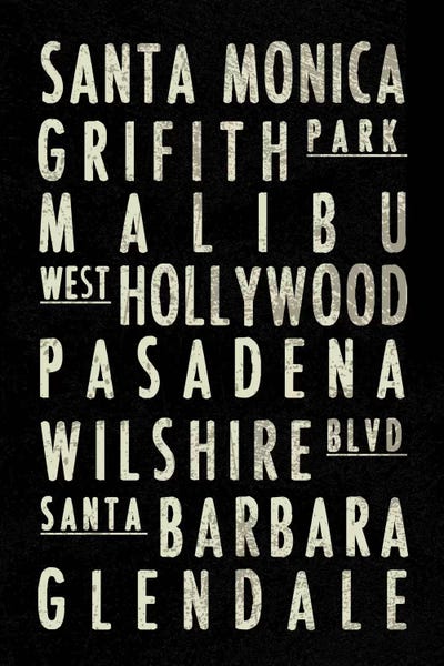 Los Angeles Travel Posters: LA by Erin Clark