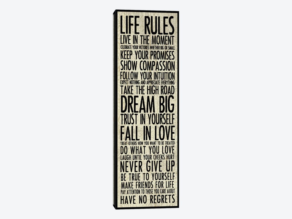 Life Rules by Erin Clark 1-piece Art Print